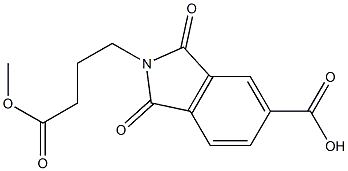 2-(4-METHOXY-4-OXOBUTYL)-1,3-DIOXOISOINDOLINE-5-CARBOXYLIC ACID Struktur