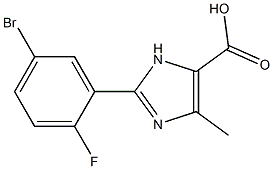 2-(5-BROMO-2-FLUOROPHENYL)-5-METHYL-3H-IMIDAZOLE-4-CARBOXYLIC ACID Struktur