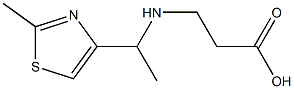 3-[1-(2-METHYL-THIAZOL-4-YL)-ETHYLAMINO]-PROPIONIC ACID Struktur