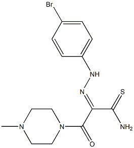 (2Z)-2-[(4-BROMOPHENYL)HYDRAZONO]-3-(4-METHYLPIPERAZIN-1-YL)-3-OXOPROPANETHIOAMIDE Struktur