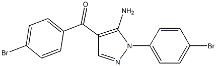 (5-AMINO-1-(4-BROMOPHENYL)-1H-PYRAZOL-4-YL)(4-BROMOPHENYL)METHANONE Struktur