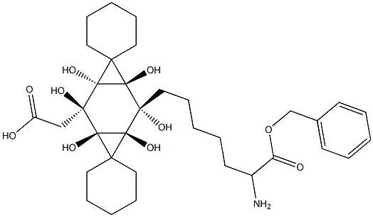 6-[BENZYL-OXYCARBONYL-6-AMINO-HEXYL]-3-CARBOXYMETHYL-1,2:4,5-DICYCLOHEXYLIDENE-D-MYO-INOSITOL Struktur