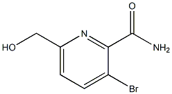 3-BROMO-6-(HYDROXYMETHYL)PYRIDINE-2-CARBOXAMIDE Struktur