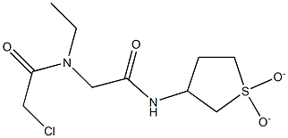 2-CHLORO-N-[2-[(1,1-DIOXIDOTETRAHYDROTHIEN-3-YL)AMINO]-2-OXOETHYL]-N-ETHYLACETAMIDE Struktur