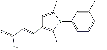 (2E)-3-[1-(3-ETHYLPHENYL)-2,5-DIMETHYL-1H-PYRROL-3-YL]ACRYLIC ACID Struktur