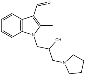 1-(2-HYDROXY-3-PYRROLIDIN-1-YL-PROPYL)-2-METHYL-1H-INDOLE-3-CARBALDEHYDE Struktur