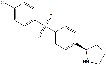 1-([4-((2R)PYRROLIDIN-2-YL)PHENYL]SULFONYL)-4-CHLOROBENZENE Struktur