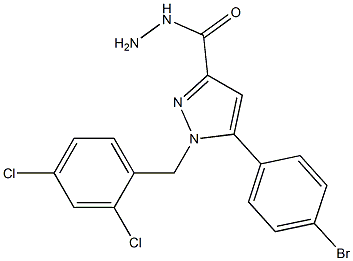 1-(2,4-DICHLOROBENZYL)-5-(4-BROMOPHENYL)-1H-PYRAZOLE-3-CARBOHYDRAZIDE Struktur