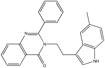 3-[2-(5-METHYL-1H-INDOL-3-YL)ETHYL]-2-PHENYLQUINAZOLIN-4(3H)-ONE Struktur