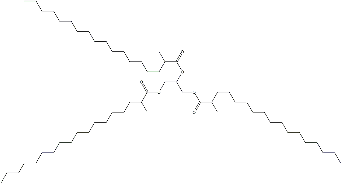 GLYCEROL-TRI-(2-METHYLSTEARATE) Struktur