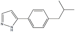 5-(4-ISOBUTYLPHENYL)-1H-PYRAZOLE Struktur