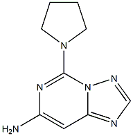 5-PYRROLIDIN-1-YL[1,2,4]TRIAZOLO[1,5-C]PYRIMIDIN-7-AMINE Struktur