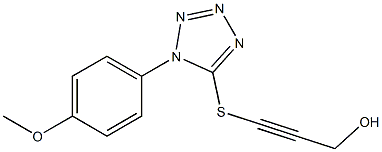 3-([1-(4-METHOXYPHENYL)-1H-TETRAZOL-5-YL]THIO)PROP-2-YN-1-OL Struktur