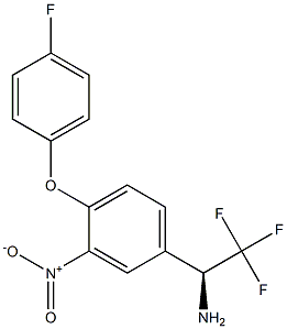 (1S)-2,2,2-TRIFLUORO-1-[4-(4-FLUOROPHENOXY)-3-NITROPHENYL]ETHYLAMINE Struktur