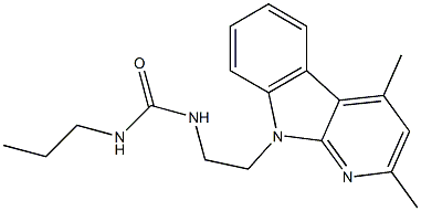 N-[2-(2,4-DIMETHYL-9H-PYRIDO[2,3-B]INDOL-9-YL)ETHYL]-N'-PROPYLUREA Struktur