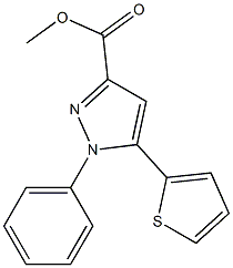 METHYL 1-PHENYL-5-(2-THIENYL)-1H-PYRAZOLE-3-CARBOXYLATE Struktur