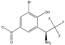 2-((1S)-1-AMINO-2,2,2-TRIFLUOROETHYL)-6-BROMO-4-NITROPHENOL Struktur