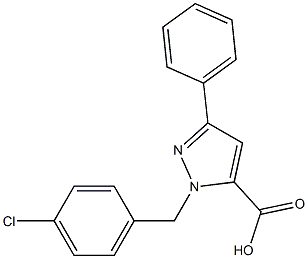 1-(4-CHLOROBENZYL)-3-PHENYL-1H-PYRAZOLE-5-CARBOXYLIC ACID Struktur