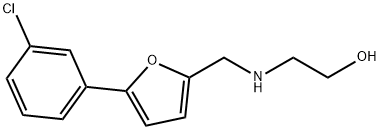 2-(((5-(3-CHLOROPHENYL)-2-FURYL)METHYL)AMINO)ETHANOL Struktur