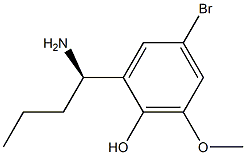 2-((1R)-1-AMINOBUTYL)-4-BROMO-6-METHOXYPHENOL Struktur