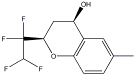 CIS-6-METHYL-2-(1,1,2,2-TETRAFLUOROETHYL)CHROMANE-4-OL Struktur