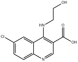 6-CHLORO-4-(2-HYDROXY-ETHYLAMINO)-QUINOLINE-3-CARBOXYLIC ACID Struktur