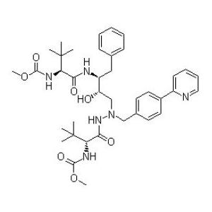 阿扎那韋;(3S,8S,9S,12S)-3,12-雙(1,1-甲苯基)-8-羥基-4,11-二氧代-9-(苯甲基)-6-[[4-(2-吡啶基)苯基]甲基]-2,5,6,10,13-戊氮雜四癸二酸 1,14-二甲酯