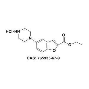 5-哌嗪基苯并呋喃-2-羧酸乙酯鹽酸鹽