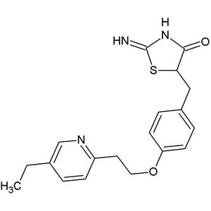 5-{4-[2-(5-乙基-2-吡啶基)-乙氧基]-芐基}-2-亞胺基-4-噻唑烷酮