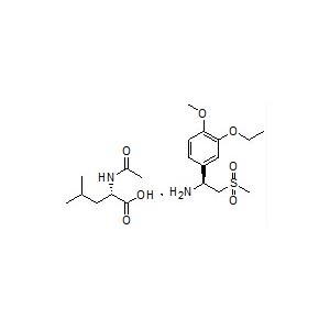 (S)-1-(3-乙氧基-4-甲氧基苯基)-2-(甲基磺?；?乙胺 N-乙?；?L-亮氨酸鹽