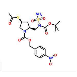 (2S,4S)-4-乙酰硫基-2-[[N-氨基磺酰基-N-(叔丁氧羰基)氨基]甲基]吡咯烷-1-甲酸對硝基芐酯