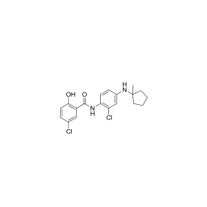 5-Chloro-N-(2-chloro-4-((1-methylcyclopentyl)amino)phenyl)-2-hydroxybenzamide