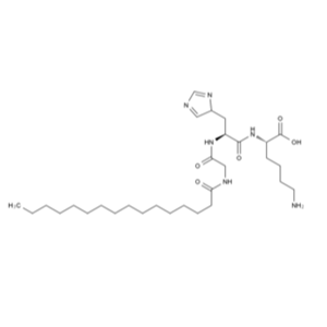 N-(1-氧代十六烷基)甘氨酰-L-組氨酰-L-賴氨酸