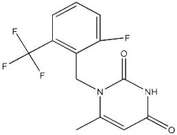 1-[2-氟-6-(三氟甲基)芐基]-6-甲基嘧啶-2,4(1H,3H)-二酮