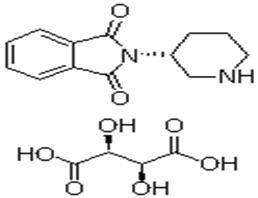 2-(3R)-3-哌啶基-1H-異吲哚-1,3(2H)-二酮 D-酒石酸鹽