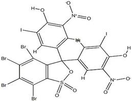 5', 5''-二硝基-3', 3''-二碘基-3,4,5,6-四溴酚磺酞