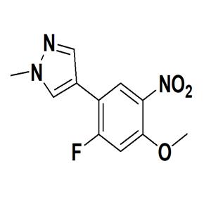 4-(2-氟-4-甲氧基-5-硝基苯基）-1-甲基-1H-吡唑