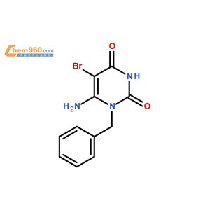 6-氨基-1-芐基-5-溴尿嘧啶