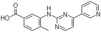 CAS 登錄號：641569-94-0, 4-甲基-3-[[4-(3-吡啶基)-2-嘧啶基]氨基]苯甲酸