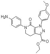 CAS 登錄號(hào)：503615-07-4, 6-(4-氨基苯基)-1-(4-甲氧基苯基)-7-氧代-4,5,6,7-四氫-1H-吡唑并[3,4-c]吡啶-3-羧酸乙酯