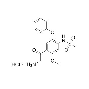 2-氨基-1-（2-甲氧基-4-甲磺酰胺基-5-苯氧基）苯基乙酮鹽酸鹽