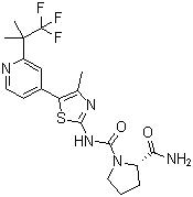 CAS 登錄號(hào)：1217486-61-7, BYL-719, (2S)-N1-[4-甲基-5-[2-(2,2,2-三氟-1,1-二甲基乙基)-4-吡啶基]-2-噻唑基]-1,2-吡咯烷二甲酰胺