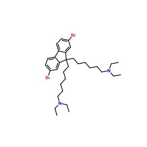 2,7-二溴-9,9-雙（6-（N，N-二乙基氨基）己基）芴