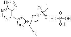 CAS 登錄號(hào)：1187595-84-1, [1-(乙基磺?；?-3-[4-(7H-吡咯并[2,3-d]嘧啶-4-基)-1H-吡唑-1-基]氮雜環(huán)丁烷-3-基]乙腈磷酸鹽