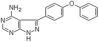 CAS 登錄號：330786-24-8, 3-(4-苯氧基苯基)-1H-吡唑并[3,4-d]嘧啶-4-胺