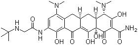 CAS 登錄號(hào)：220620-09-7, 替加環(huán)素, (4S,4aS,5aR,12aS)-4,7-雙(二甲氨基)-9-[(叔丁基氨基)乙酰胺基]-3,10,12,12a-四羥基-1,11-二氧代-1,4,4a,5,5a,6,11,12a-八氫并四苯-2-甲酰胺