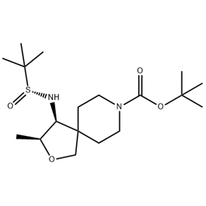 (3S,4S)-叔-丁基 4-((R)-1,1-二甲基乙基亞磺酰氨基)-3-甲基-2-氧雜-8-氮雜螺[4.5]癸烷-8-甲酸基酯