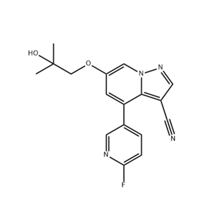 4-(6-氟吡啶-3-基)-6-(2-羥基-2-甲基丙氧基)吡唑并[1,5-A]吡啶-3-甲腈