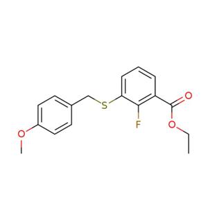 2-氟-3-((對甲氧基芐基)硫基)苯甲酸乙酯