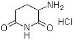 CAS 登錄號：24666-56-6 (2686-86-4), 3-氨基-2,6-哌啶二酮鹽酸鹽